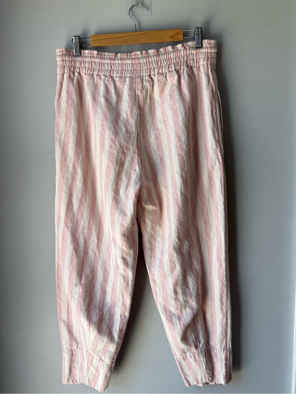 bassike Striped Cotton Linen Pants - Picture 4 of 10